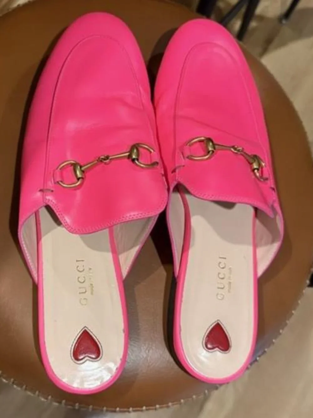 Hot Pink Gucci Mules size 38 1/2